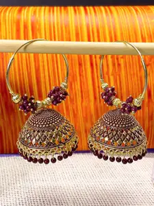 ANIKAS CREATION Maroon Contemporary Jhumkas