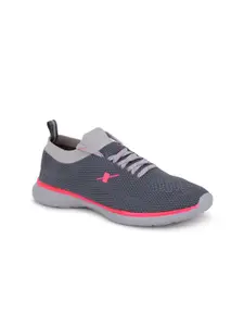 Sparx Women Grey & Pink Textile Running Shoes