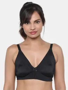 miorre Black Solid Non-Wired Non Padded T-shirt Bra BR01-093414