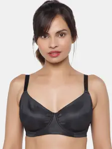 miorre Black Solid Non-Wired Non Padded T-shirt Bra BR01-093154