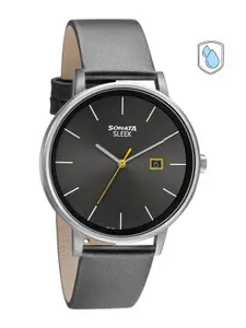 Sonata Men Grey Analogue Watch 7131SL05