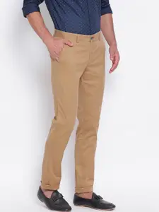Turtle Men Khaki Slim Fit Solid Chinos
