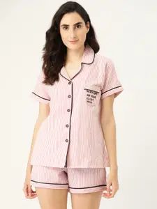 Clt.s Clt s Women Red & White Striped Night suit