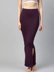 Inddus Women Purple Solid High Compressed Seamless Saree Shapewear
