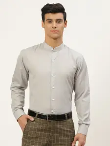 SOJANYA Men Grey Solid Formal Shirt
