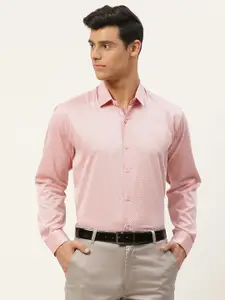 SOJANYA Men Pink Classic Formal Shirt