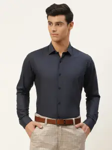 SOJANYA Men Navy Blue Classic Formal Shirt