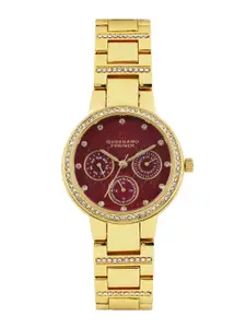 GIORDANO Premier Women Maroon Dial Watch P2053-22