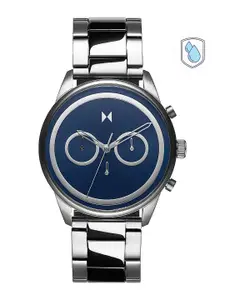 MVMT Men Blue Dial & Silver Toned Bracelet Style Strap Analogue Watch 28000124