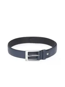 United Colors of Benetton United Colors of Benetton Men Navy Blue Textured Leather Formal Belt