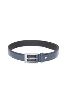 United Colors of Benetton United Colors of Benetton Men Navy Blue Solid Leather Formal Belt