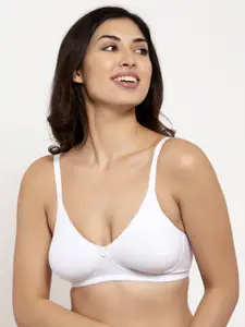 Prag & Co White Solid Non-Wired Non Padded Everyday Bra AB20230BW