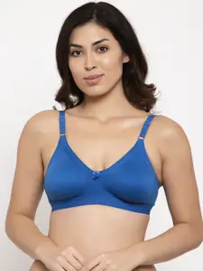 Prag & Co Blue Solid Non-Wired Non Padded Everyday Bra