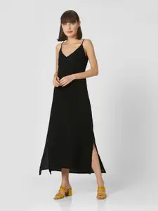 Vero Moda Black Side Slits Maxi Dress