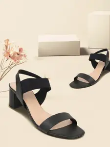 Rocia Women Black Solid Block Heels