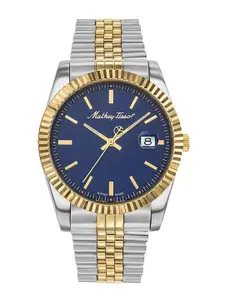 Mathey-Tissot Swiss Made Men Navy Blue Swiss-Made Rolly 3 Analogue Watch H810BBU