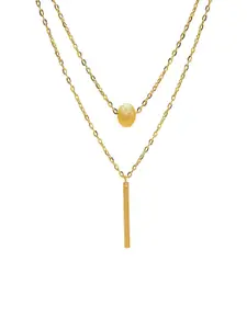 AQUASTREET Gold-Plated Alloy Gold-Plated Layered Necklace