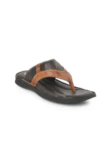 ID Men Tan Brown & Black Comfort Sandals
