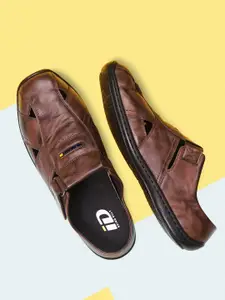 ID Men Brown Fisherman Sandals