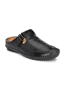 BUCIK Men Black Comfort Sandals