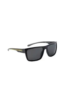 GIO COLLECTION Men Grey Lens & Black Wayfarer Sunglasses with UV Protected Lens GM10003C01