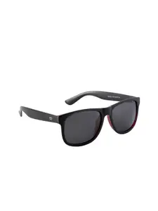 GIO COLLECTION Men Grey Lens & Black Wayfarer Sunglasses with UV Protected Lens