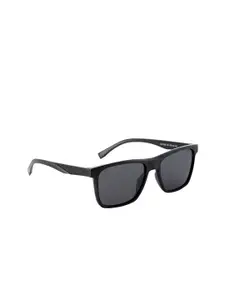 GIO COLLECTION Men Grey Lens & Black Wayfarer Sunglasses with UV Protected Lens GM10009C01