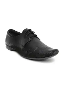 Red Chief Men Black Leather Semiformal Shoes