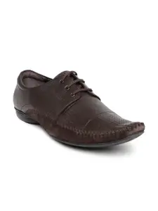 Red Chief Men Brown Leather Semiformal Shoes