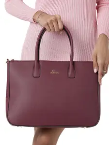 Lavie Raily Women Burgundy Large Tote Handbag