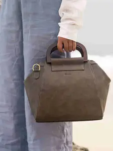 RASHKI Brown Solid Sustainable Satchel