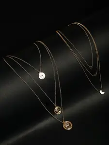 YouBella Gold-Toned Alloy Gold-Plated  Set of 2 Layered Necklaces