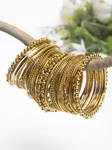 YouBella Set Of 40 Gold-Toned Bangles