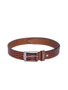 Red Tape Men Brown Textured Leather Belt