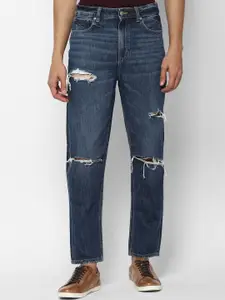 AMERICAN EAGLE OUTFITTERS Women Blue Regular Fit Mid-Rise Mildly Distressed Cotton Jeans