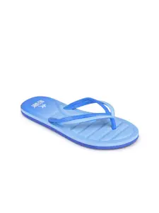 REFOAM Women Blue Striped Thong Flip-Flops