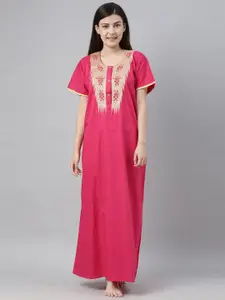 Bailey sells Pink & Beige Embroidered Nightdress