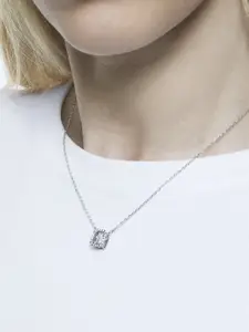 SWAROVSKI Silver-Toned Copper Rhodium-Plated Necklace