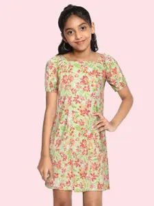 AND Girls Multicoloured Printed A-Line Dress