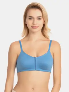 Zivame Blue Solid Non-Wired Non Padded T-shirt Bra RO0000LCB3DBLUE