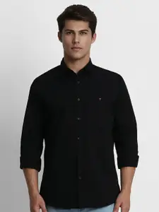 Louis Philippe Jeans Men Black Slim Fit Solid Casual Shirt