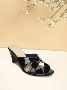 Mochi Women Black Solid Heels