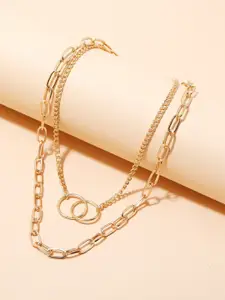 OOMPH Gold-Toned Alloy Layered Necklace
