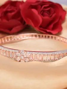 Saraf RS Jewellery Rose Gold-Plated Handcrafted Bangle-Style Bracelet