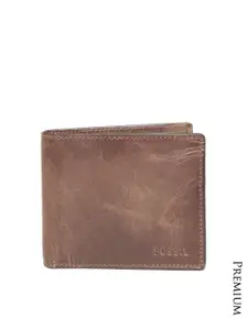 Fossil Men Brown Genuine Cowhide Leather Wallet