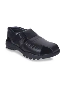 Ajanta Men Black Shoe-Style Sandals