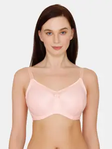Zivame Pink Solid Non-Wired Non Padded Everyday Bra