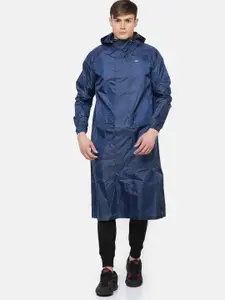 Wildcraft Men Navy Blue Solid Hooded HypaDry Rain Coat