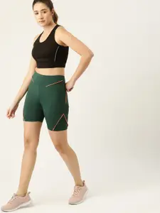 DressBerry Women Green Solid  Sports Shorts