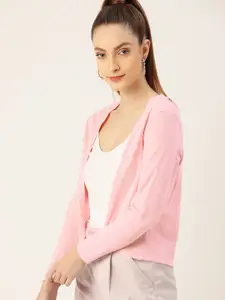 DressBerry Women Pink Solid Sustainable & Recycled Shrug
